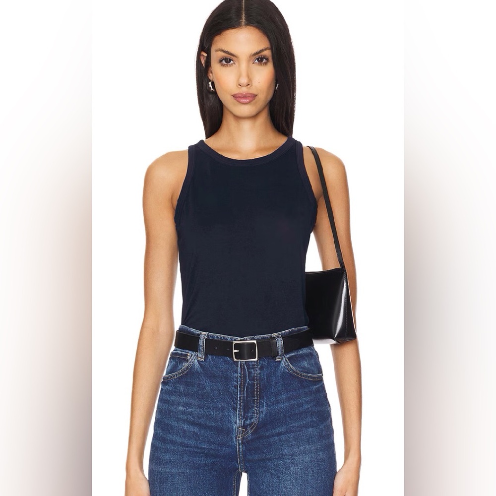 Cotton Citizen Standard Racerback Tank Top, Navy, Medium, NWT